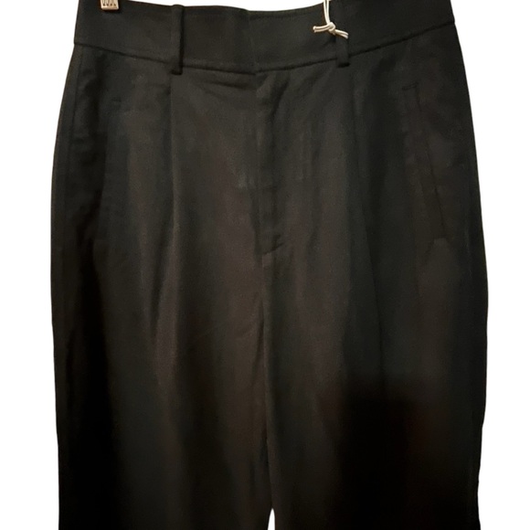 !!SOLD!! NWT EVERLANE THE WAY HIGH DRAPE PANT BLACK WIDE LEG RELAXED PLEATED 2S - Picture 8 of 15